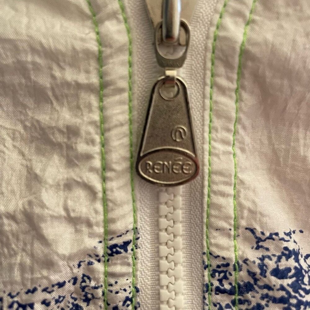 Vintage Renee Fill Zip Tennis Windbreaker Jacket Women’s Size Medium Large - Picture 5 of 7